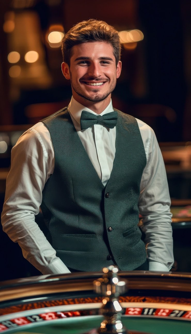 Live casino table with multiple camera angles